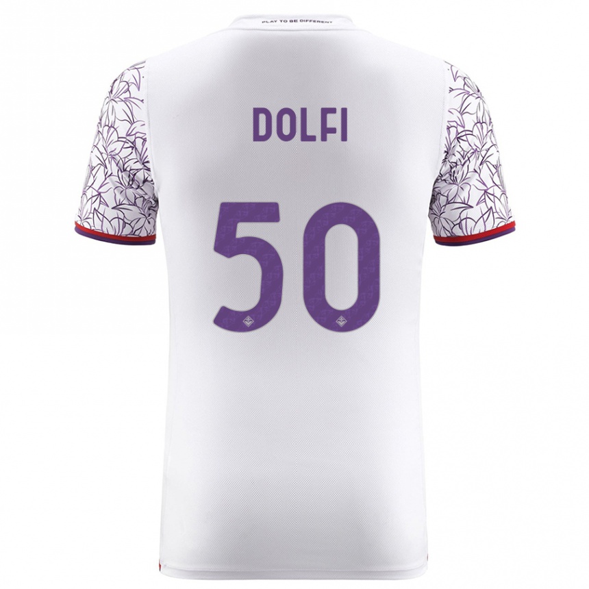 Men Football Brando Dolfi #50 White Away Jersey 2023/24 T-Shirt