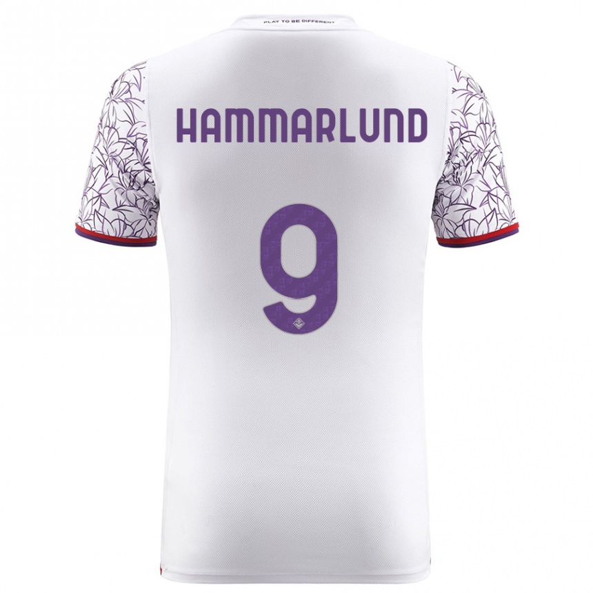 Men Football Pauline Hammarlund #9 White Away Jersey 2023/24 T-Shirt