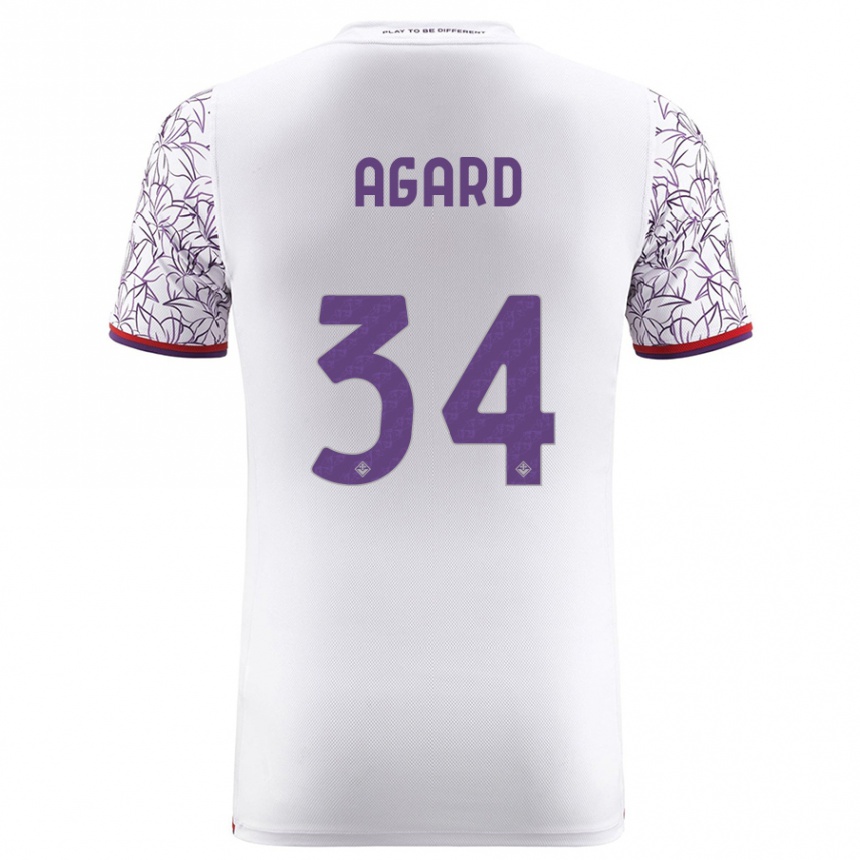 Men Football Laura Agard #34 White Away Jersey 2023/24 T-Shirt