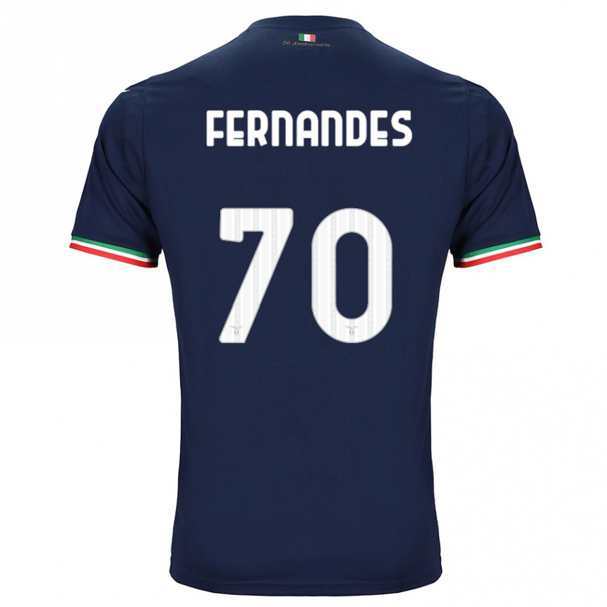 Men Football Saná Fernandes #70 Navy Away Jersey 2023/24 T-Shirt