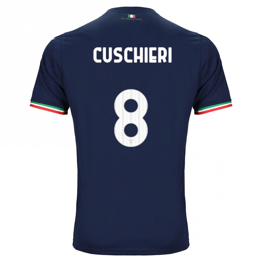 Men Football Rachel Cuschieri #8 Navy Away Jersey 2023/24 T-Shirt