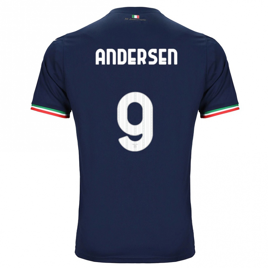 Men Football Signe Holt Andersen #9 Navy Away Jersey 2023/24 T-Shirt