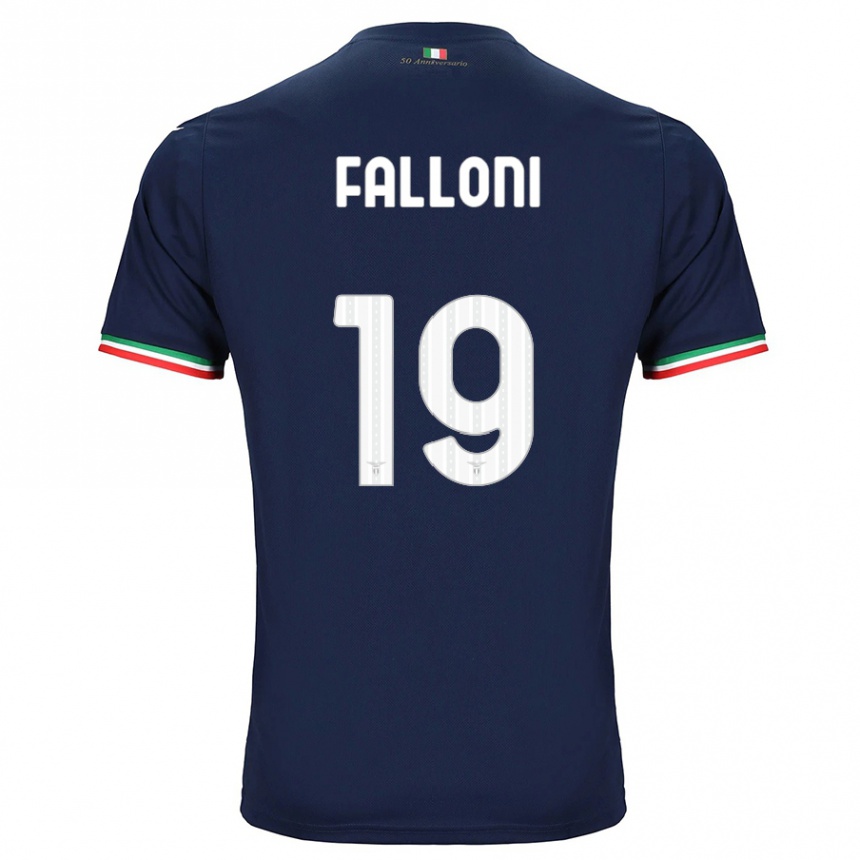 Men Football Ludovica Falloni #19 Navy Away Jersey 2023/24 T-Shirt