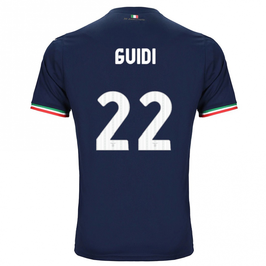 Men Football Emma Guidi #22 Navy Away Jersey 2023/24 T-Shirt