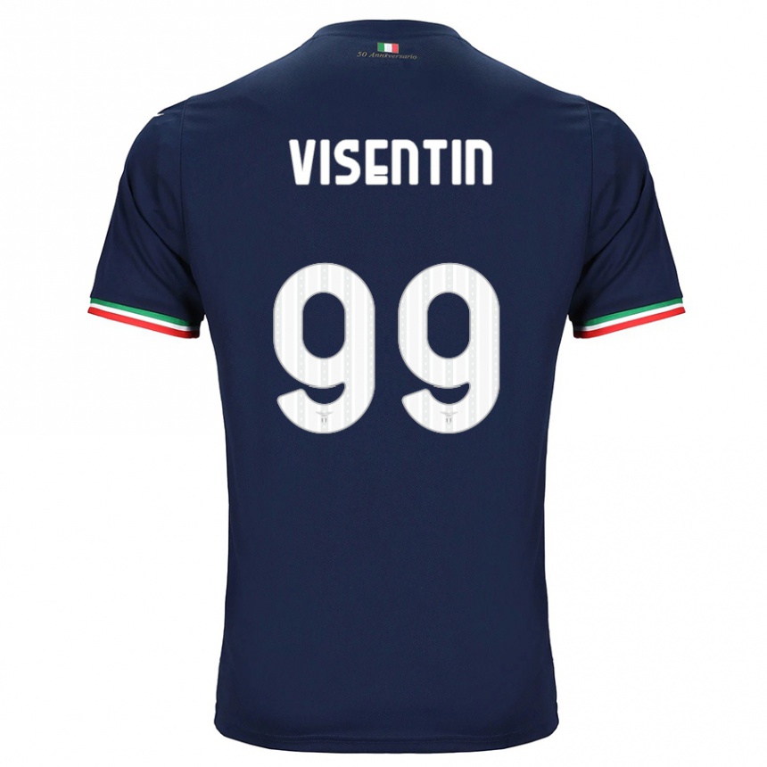 Men Football Noemi Visentin #99 Navy Away Jersey 2023/24 T-Shirt