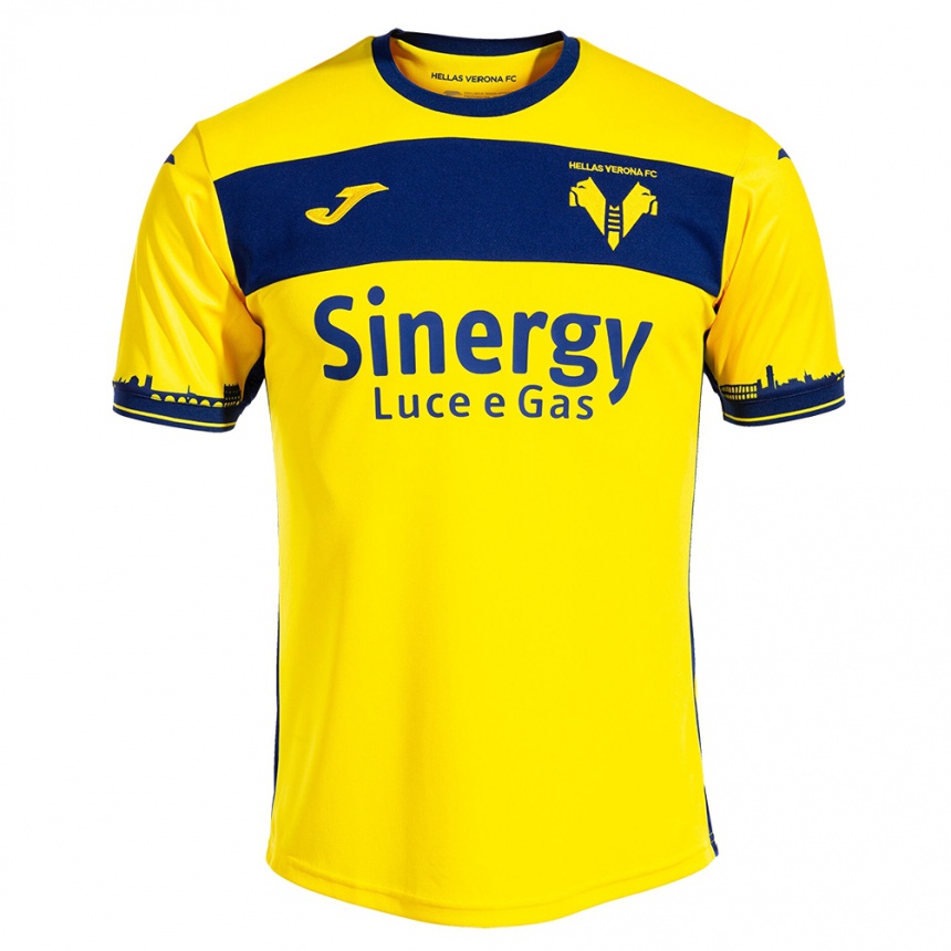 Men Football Your Name #0 Yellow Away Jersey 2023/24 T-Shirt