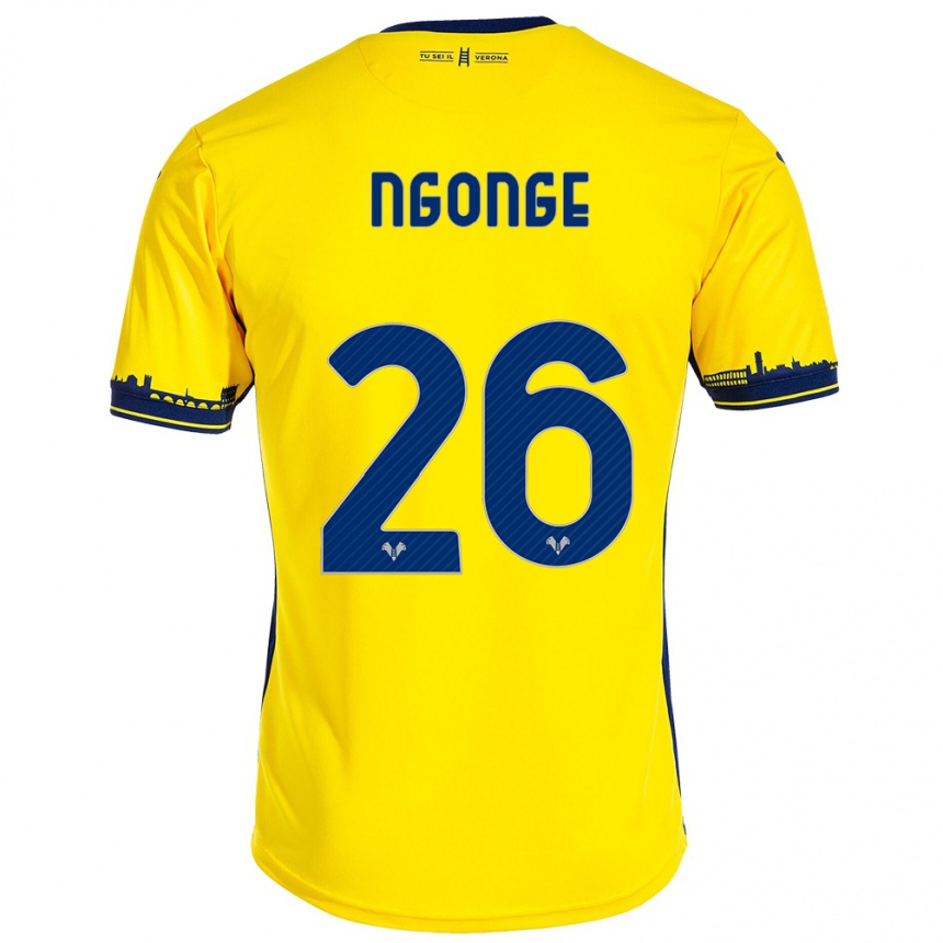 Men Football Cyril Ngonge #26 Yellow Away Jersey 2023/24 T-Shirt