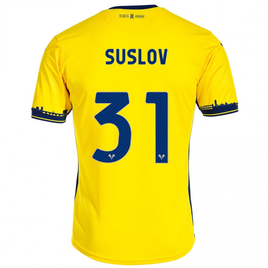 Men Football Tomas Suslov #31 Yellow Away Jersey 2023/24 T-Shirt