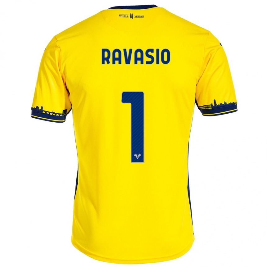 Men Football Manuel Ravasio #1 Yellow Away Jersey 2023/24 T-Shirt