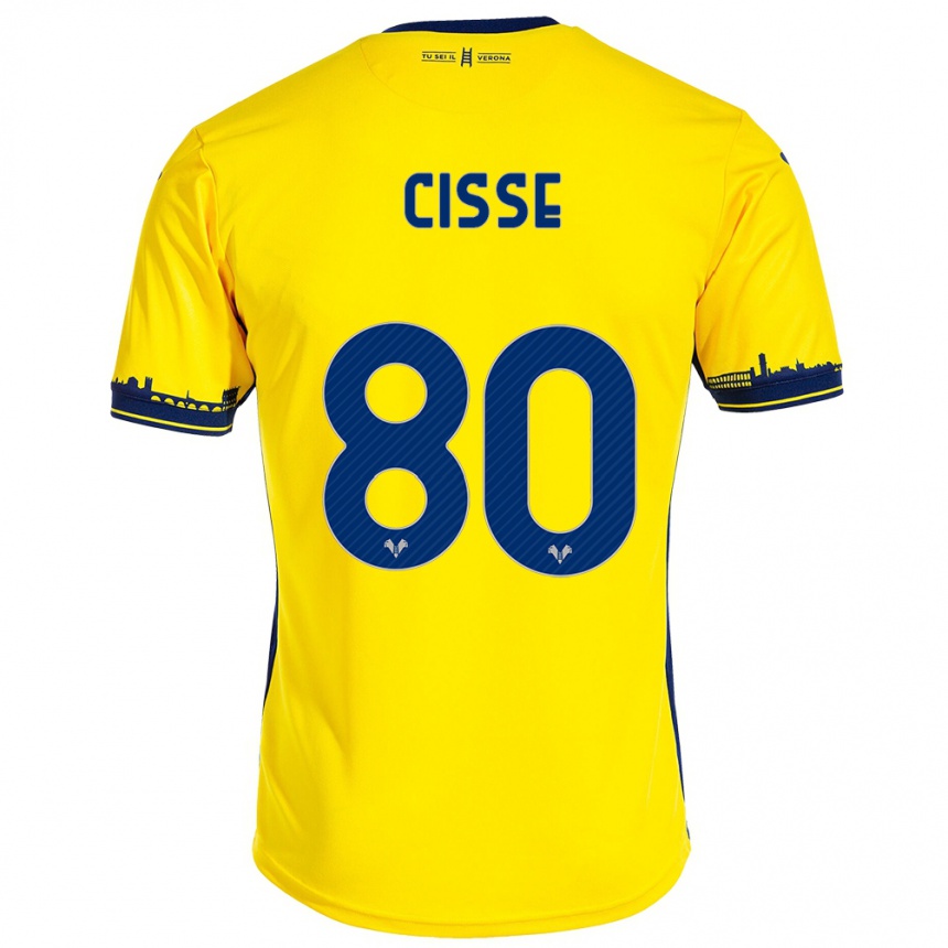 Men Football Alphadjo Cissè #80 Yellow Away Jersey 2023/24 T-Shirt