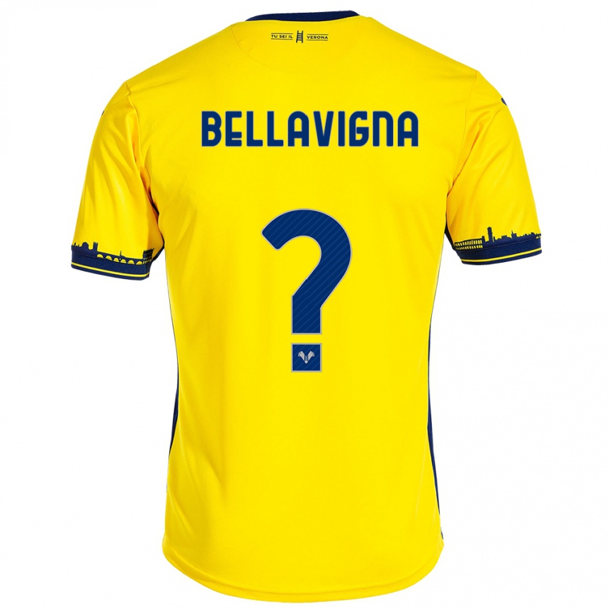 Men Football Marco Bellavigna #0 Yellow Away Jersey 2023/24 T-Shirt