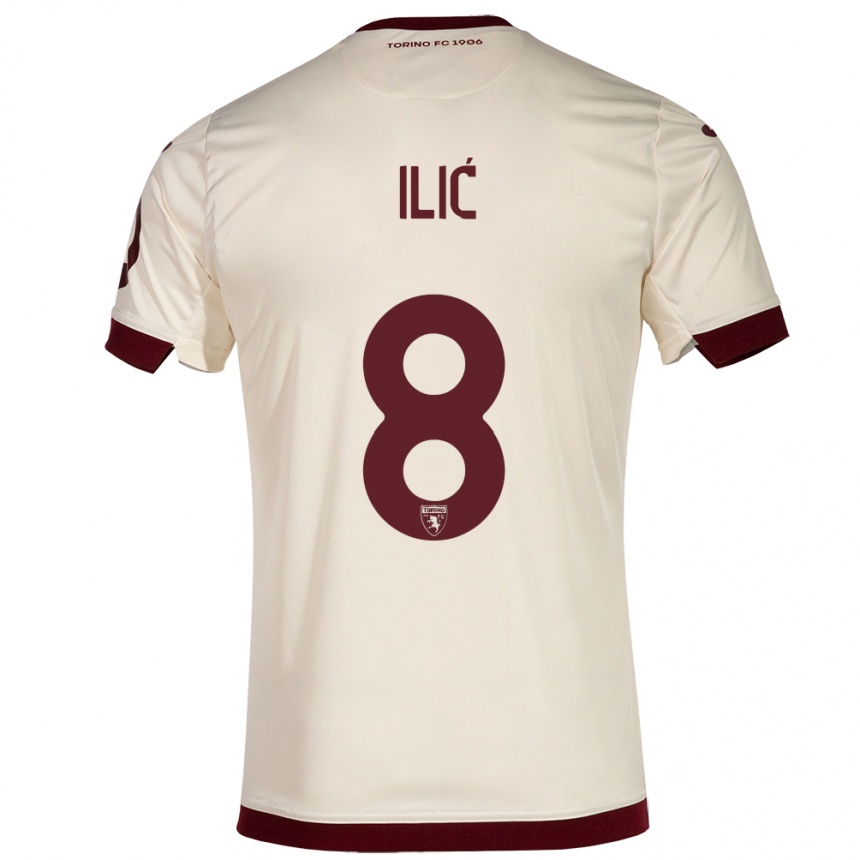 Men Football Ivan Ilić #8 Champagne Away Jersey 2023/24 T-Shirt