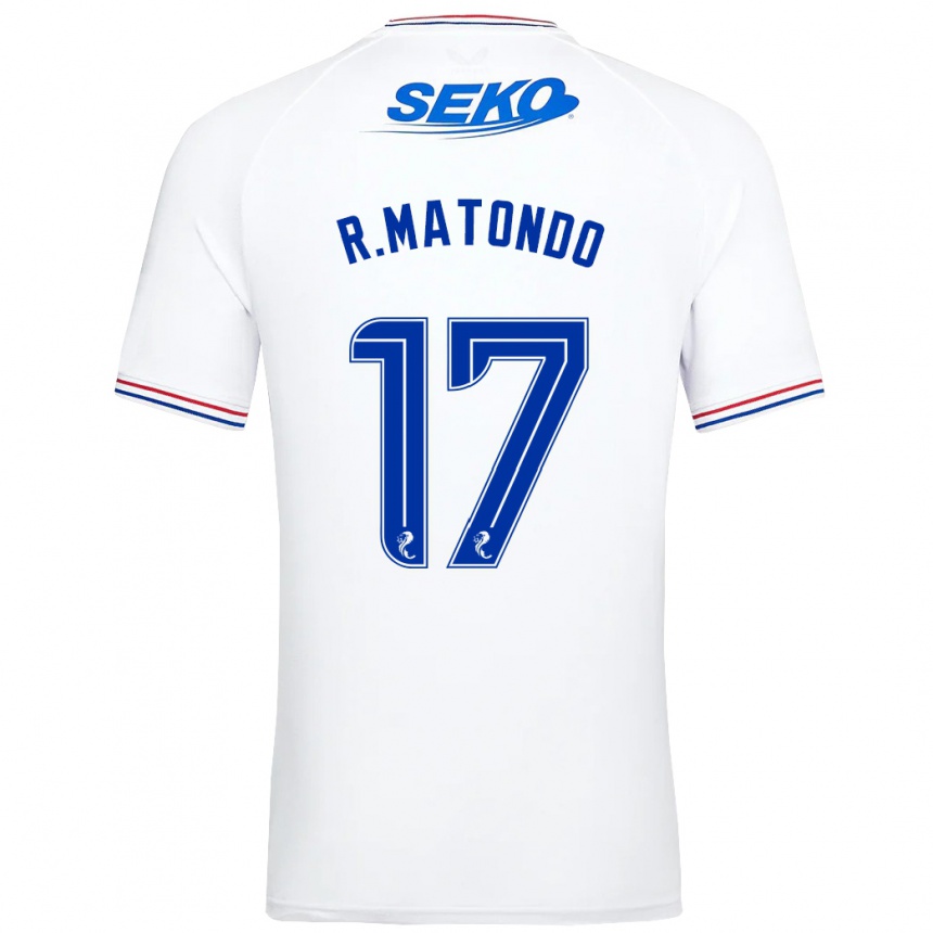 Men Football Rabbi Matondo #17 White Away Jersey 2023/24 T-Shirt