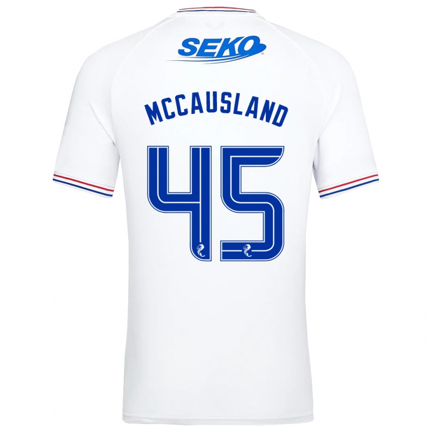 Men Football Ross Mccausland #45 White Away Jersey 2023/24 T-Shirt