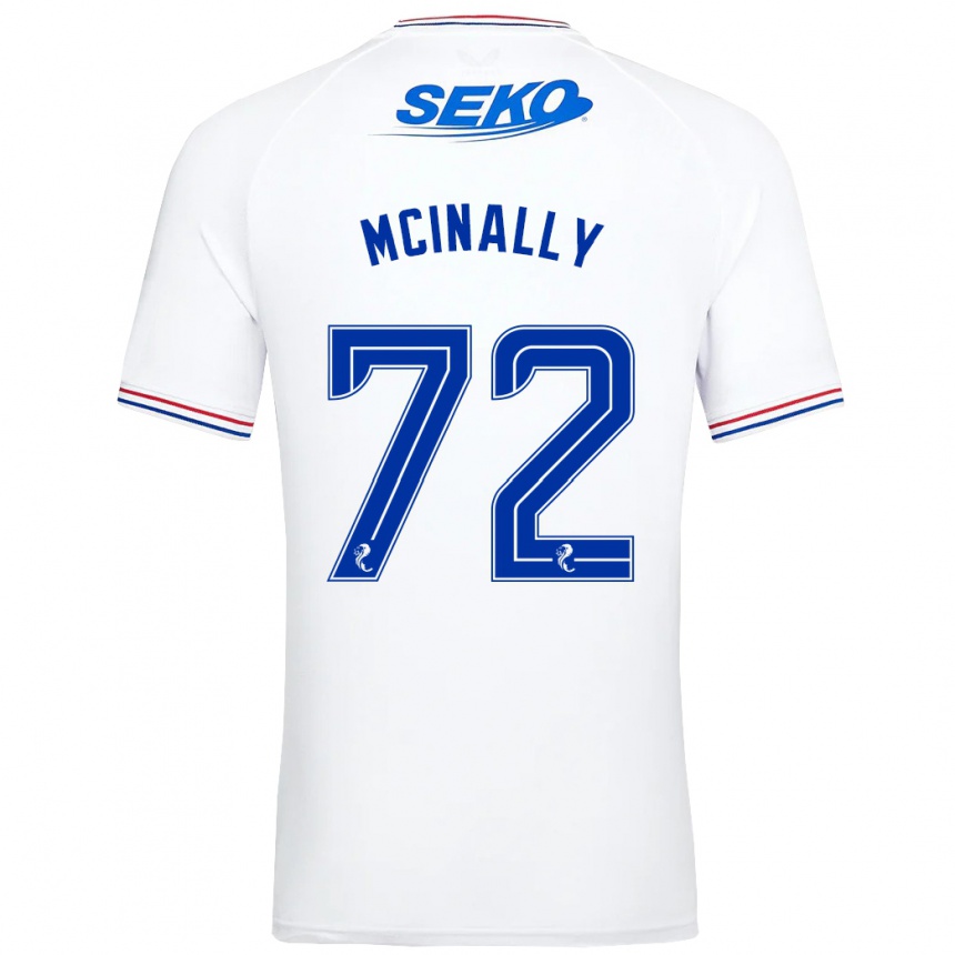 Men Football Darren Mcinally #72 White Away Jersey 2023/24 T-Shirt