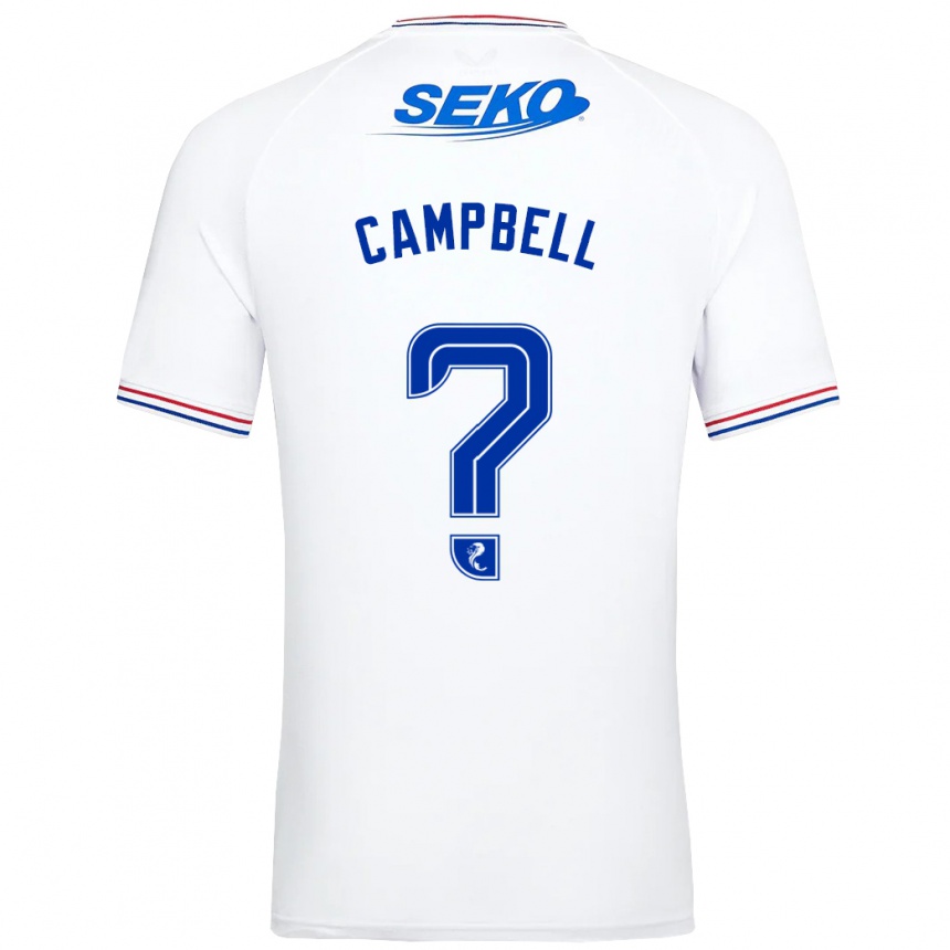 Men Football Connor Campbell #0 White Away Jersey 2023/24 T-Shirt
