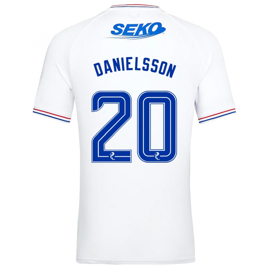 Men Football Jenny Julia Danielsson #20 White Away Jersey 2023/24 T-Shirt