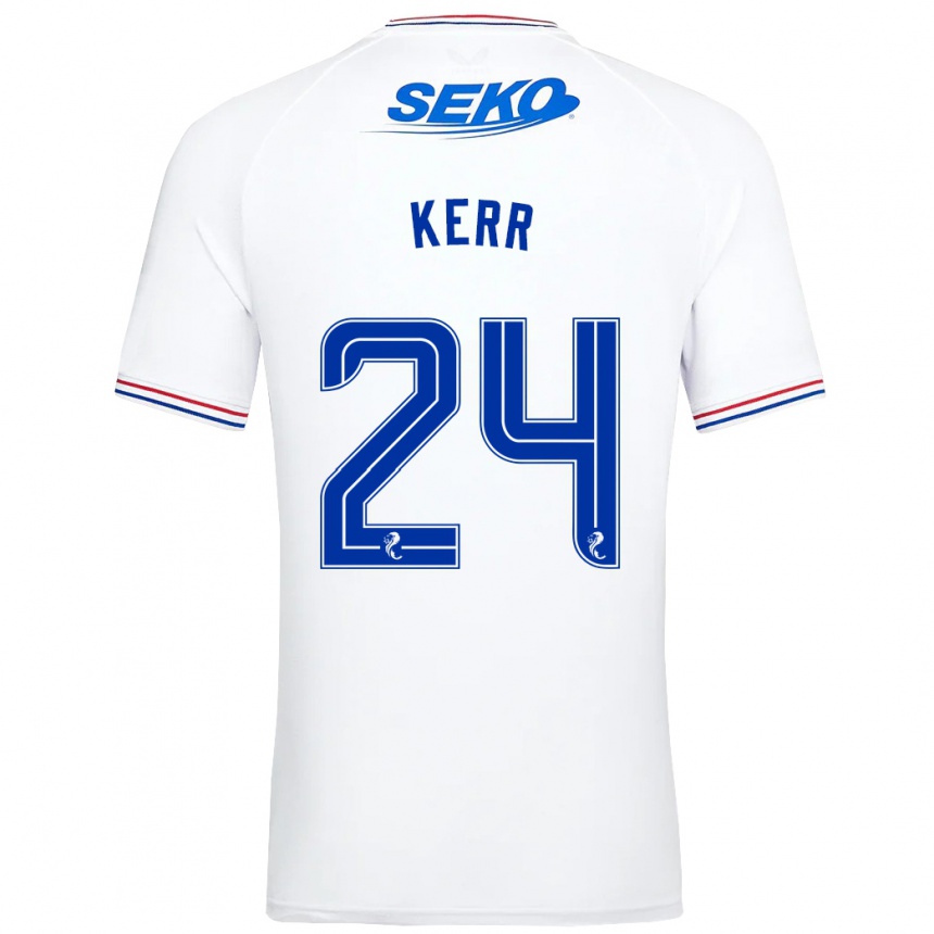 Men Football Samantha Mary Kerr #24 White Away Jersey 2023/24 T-Shirt