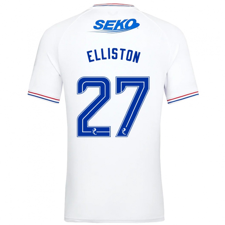 Men Football Maddie Elliston #27 White Away Jersey 2023/24 T-Shirt