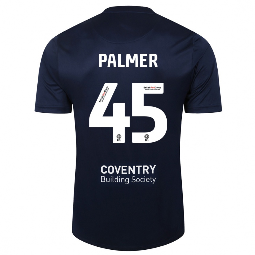 Men Football Kasey Palmer #45 Red Navy Away Jersey 2023/24 T-Shirt