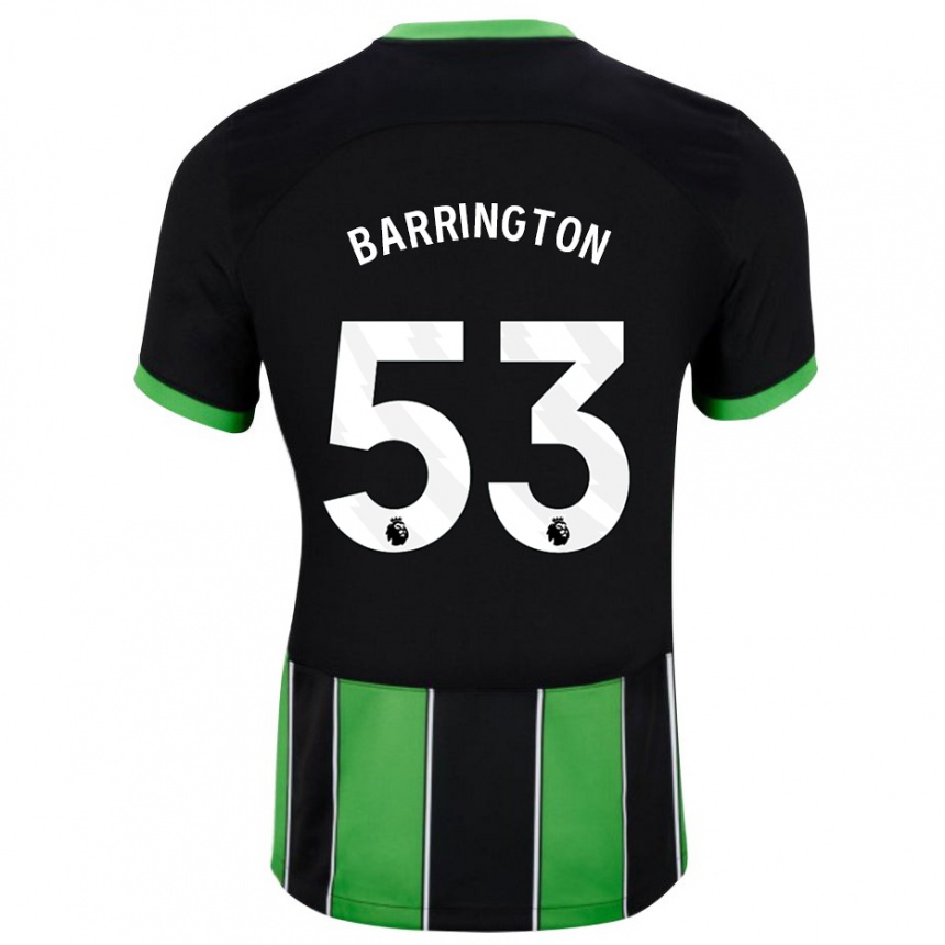 Men Football Luca Barrington #53 Black Green Away Jersey 2023/24 T-Shirt