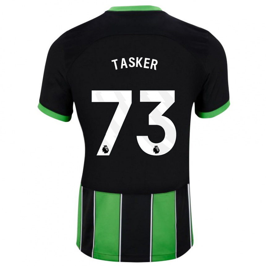 Men Football Charlie Tasker #73 Black Green Away Jersey 2023/24 T-Shirt