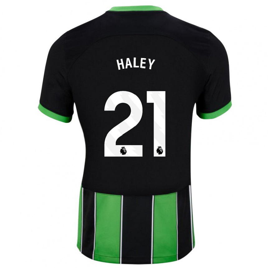 Men Football Madison Haley #21 Black Green Away Jersey 2023/24 T-Shirt