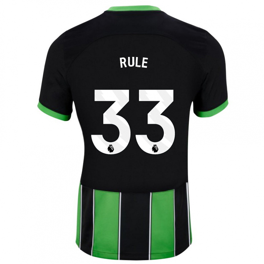 Men Football Charlize Jayde Rule #33 Black Green Away Jersey 2023/24 T-Shirt