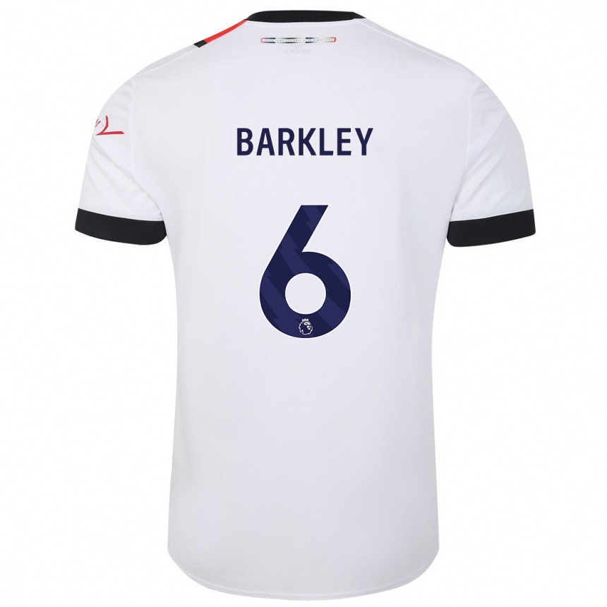 Men Football Ross Barkley #6 White Away Jersey 2023/24 T-Shirt