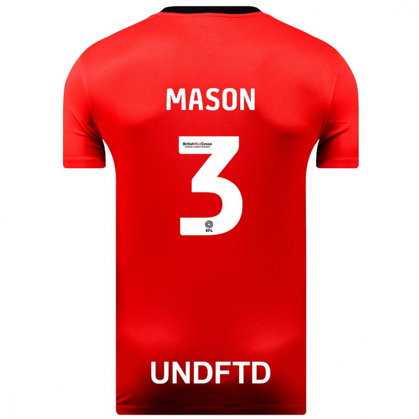 Men Football Ellie Mason #3 Red Away Jersey 2023/24 T-Shirt