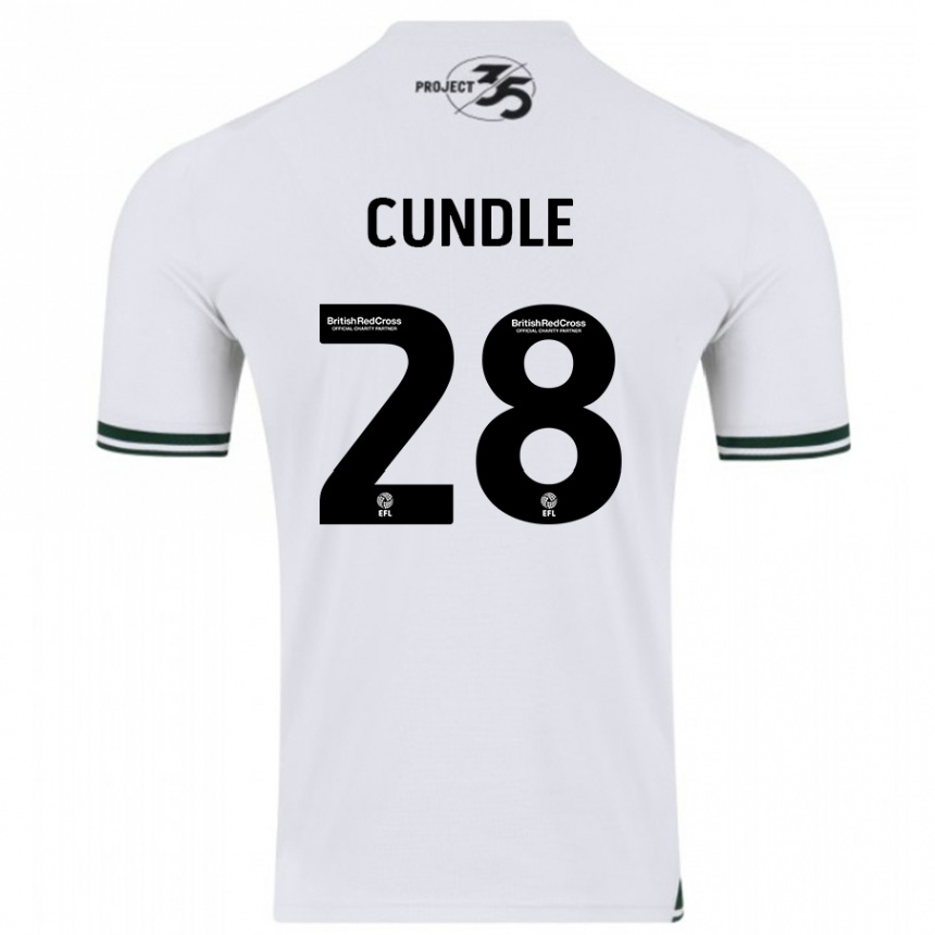 Men Football Luke Cundle #28 White Away Jersey 2023/24 T-Shirt