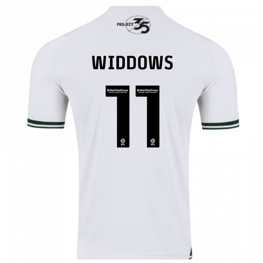 Men Football Jade Widdows #11 White Away Jersey 2023/24 T-Shirt