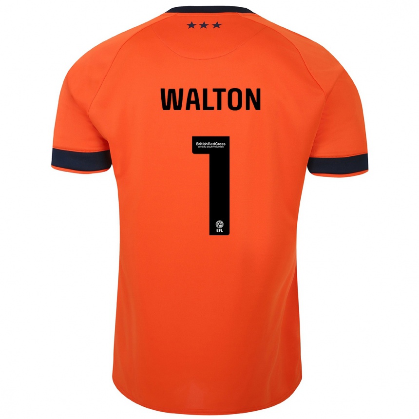 Men Football Christian Walton #1 Orange Away Jersey 2023/24 T-Shirt