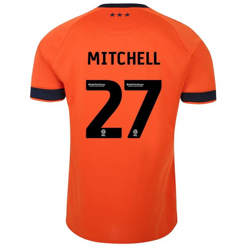 Men Football Leah Mitchell #27 Orange Away Jersey 2023/24 T-Shirt