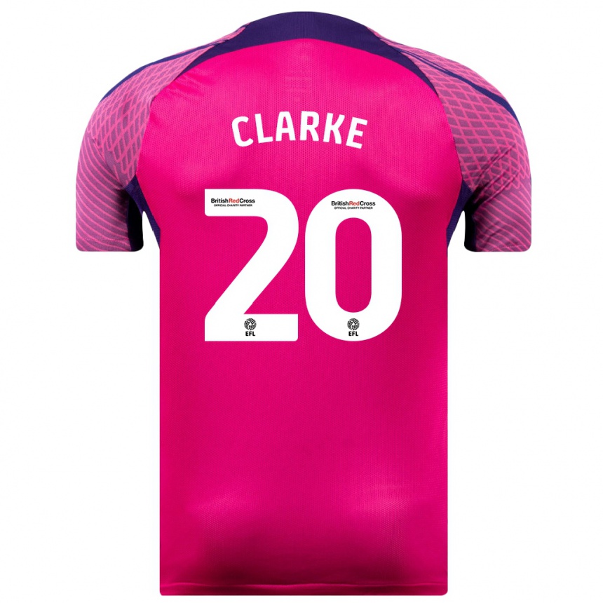 Men Football Jack Clarke #20 Purple Away Jersey 2023/24 T-Shirt