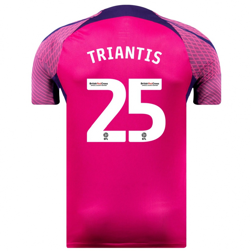 Men Football Nectarios Triantis #25 Purple Away Jersey 2023/24 T-Shirt