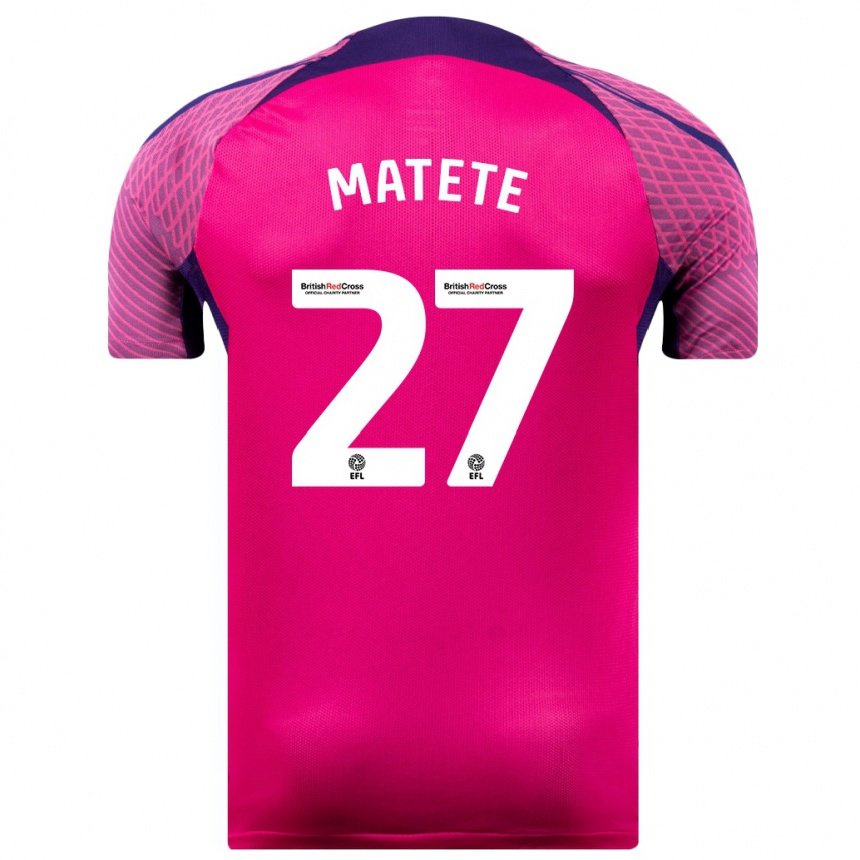 Men Football Jay Matete #27 Purple Away Jersey 2023/24 T-Shirt