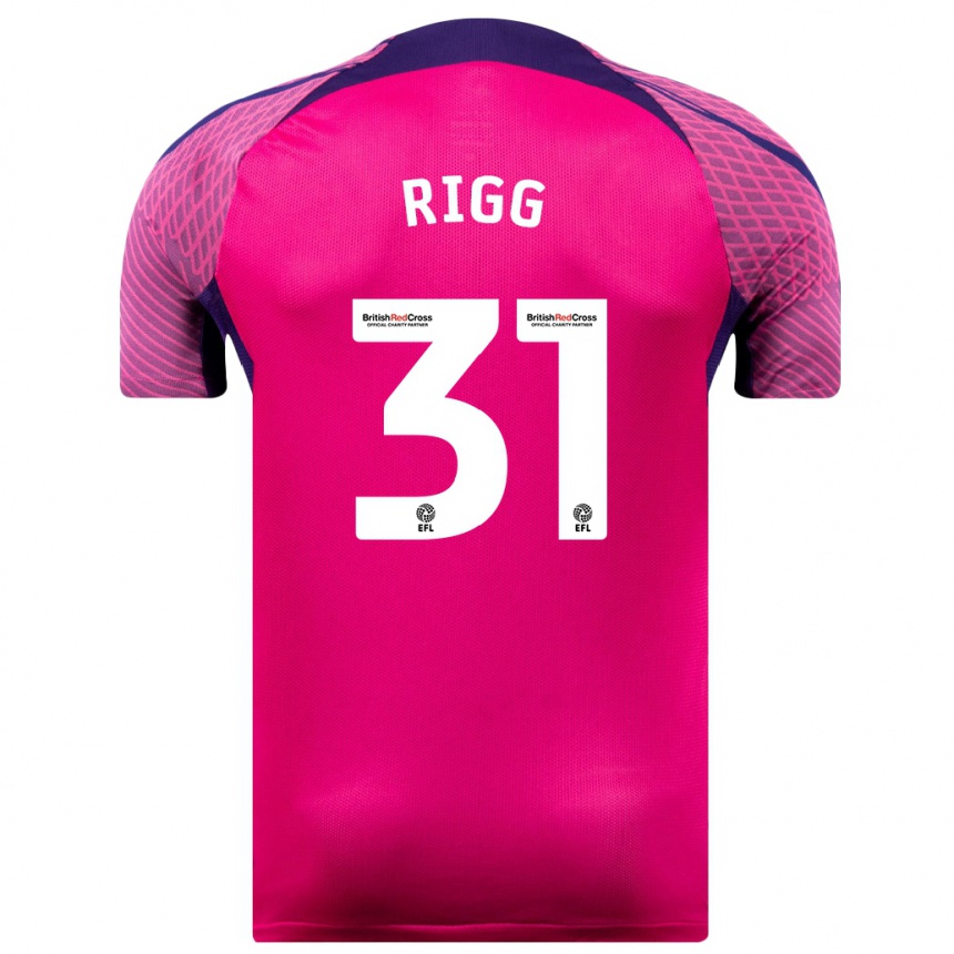 Men Football Chris Rigg #31 Purple Away Jersey 2023/24 T-Shirt