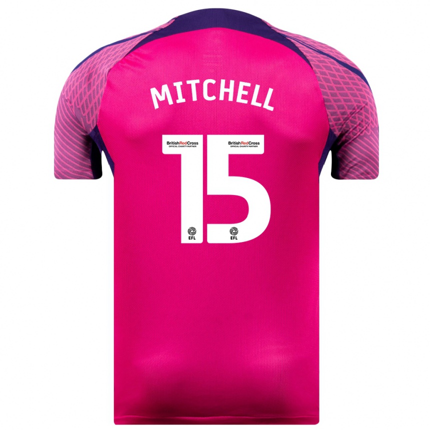 Men Football Cuba Mitchell #15 Purple Away Jersey 2023/24 T-Shirt