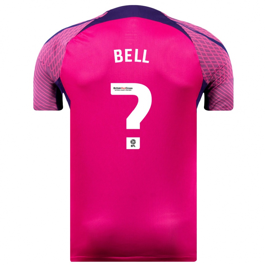 Men Football Luke Bell #0 Purple Away Jersey 2023/24 T-Shirt