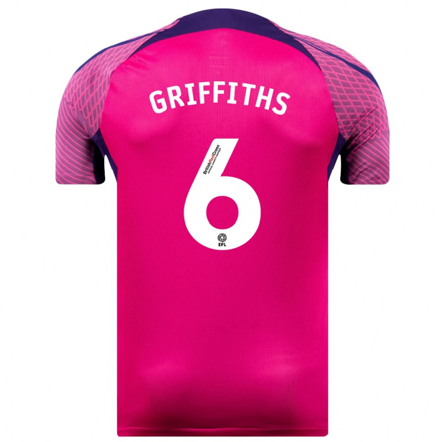 Men Football Louise Griffiths #6 Purple Away Jersey 2023/24 T-Shirt