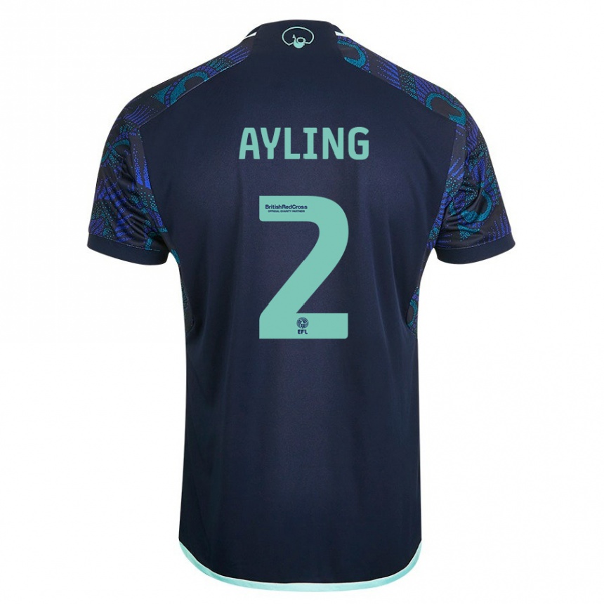 Men Football Luke Ayling #2 Blue Away Jersey 2023/24 T-Shirt