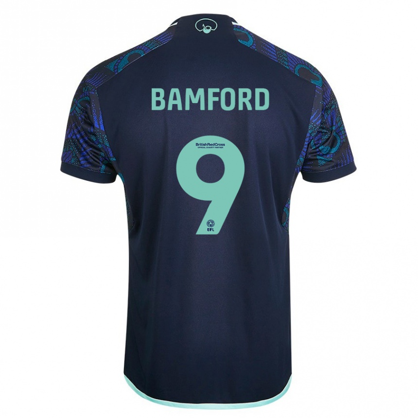 Men Football Patrick Bamford #9 Blue Away Jersey 2023/24 T-Shirt