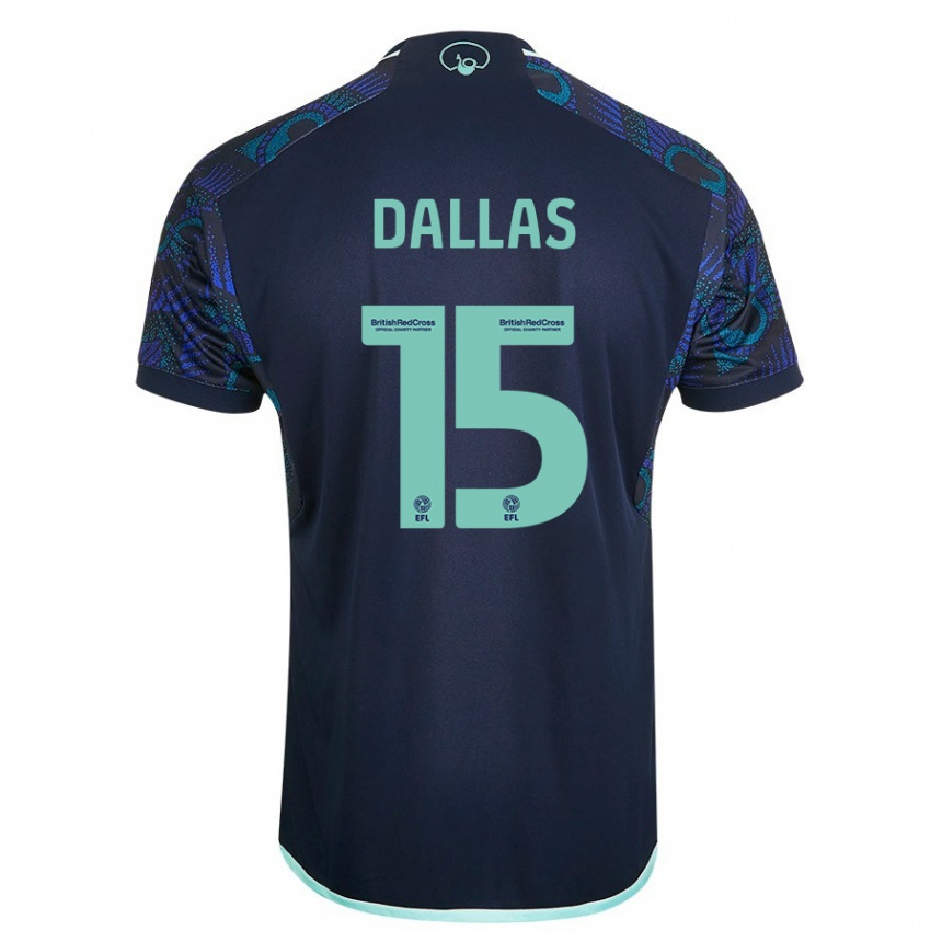 Men Football Stuart Dallas #15 Blue Away Jersey 2023/24 T-Shirt