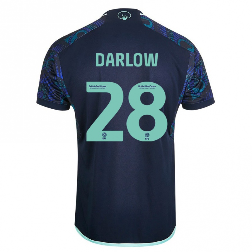 Men Football Karl Darlow #28 Blue Away Jersey 2023/24 T-Shirt