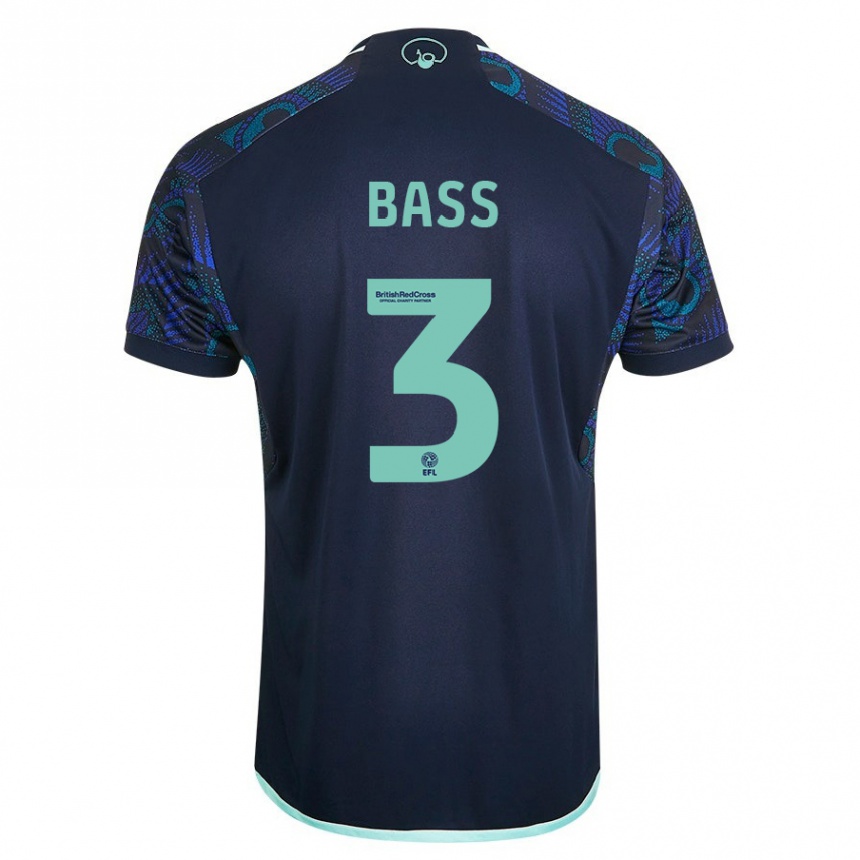 Men Football Rebekah Bass #3 Blue Away Jersey 2023/24 T-Shirt