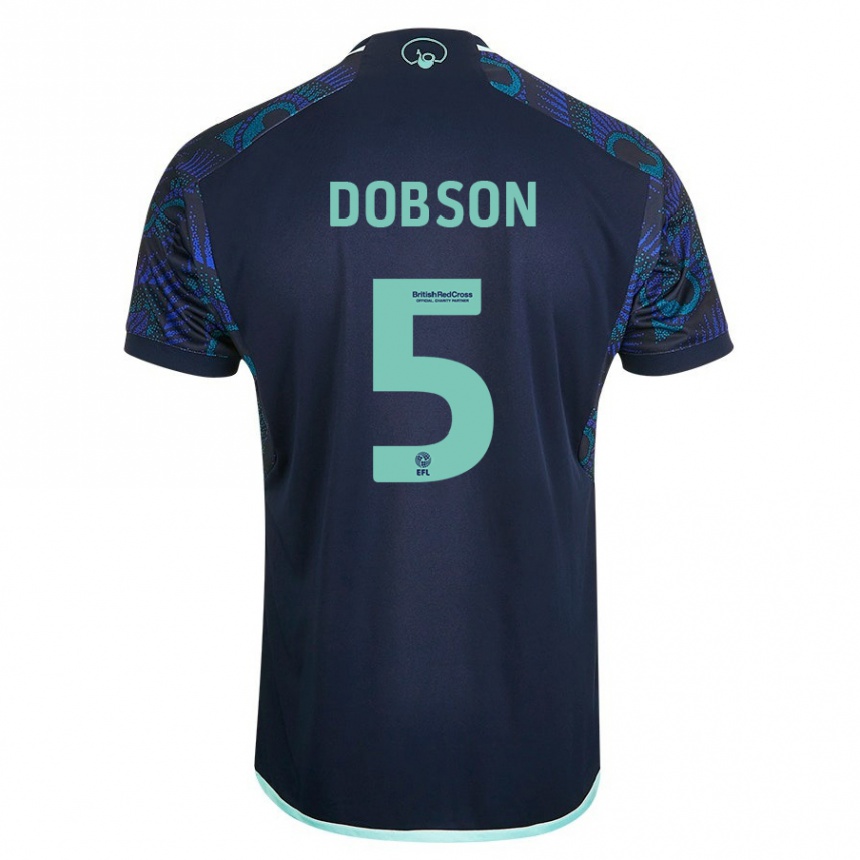 Men Football Ellie Dobson #5 Blue Away Jersey 2023/24 T-Shirt