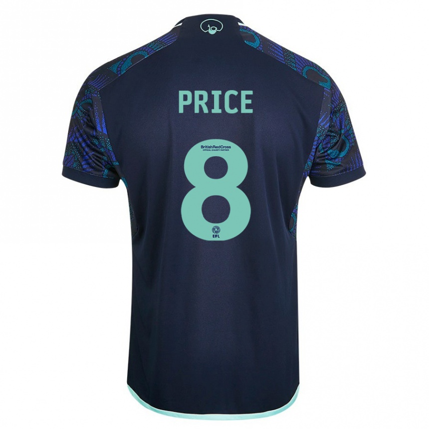 Men Football Leoni Price #8 Blue Away Jersey 2023/24 T-Shirt
