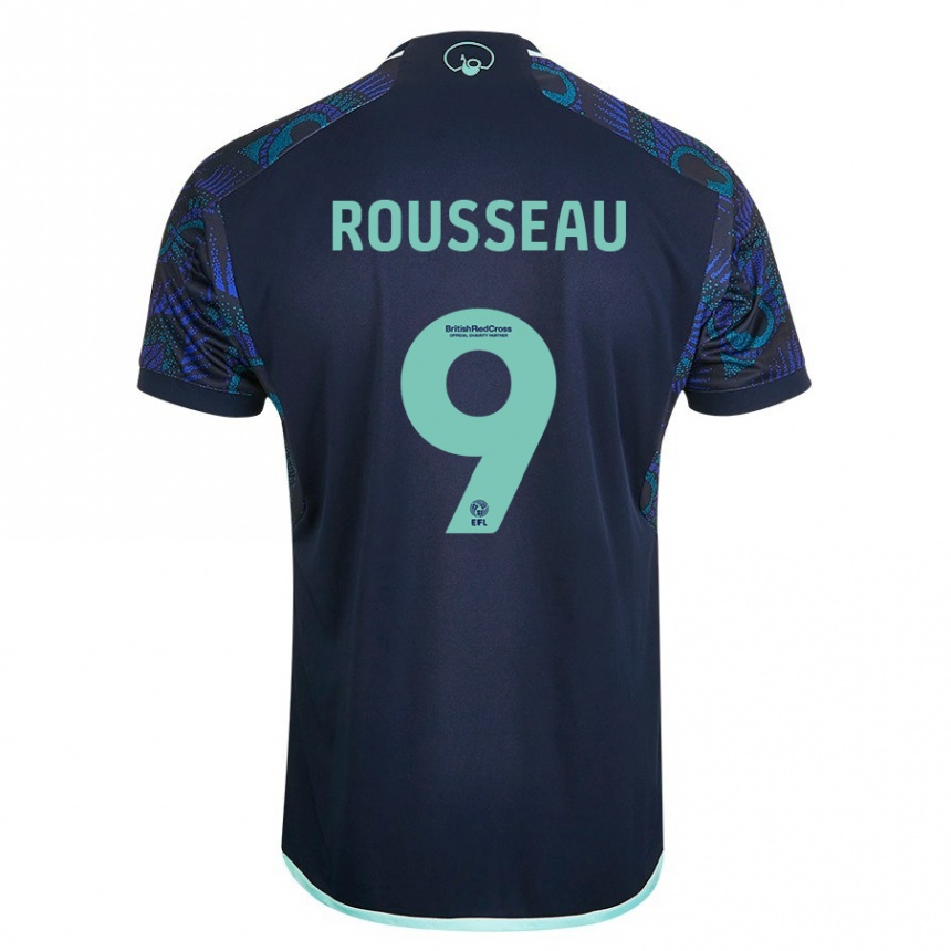 Men Football Jess Rousseau #9 Blue Away Jersey 2023/24 T-Shirt