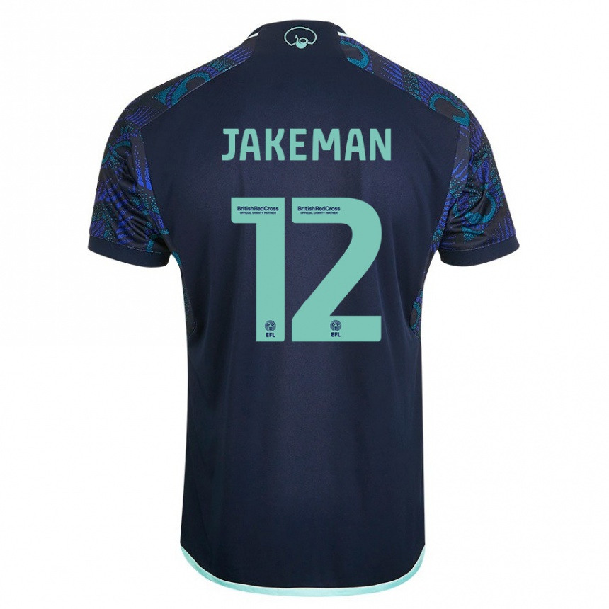 Men Football Harriet Jakeman #12 Blue Away Jersey 2023/24 T-Shirt